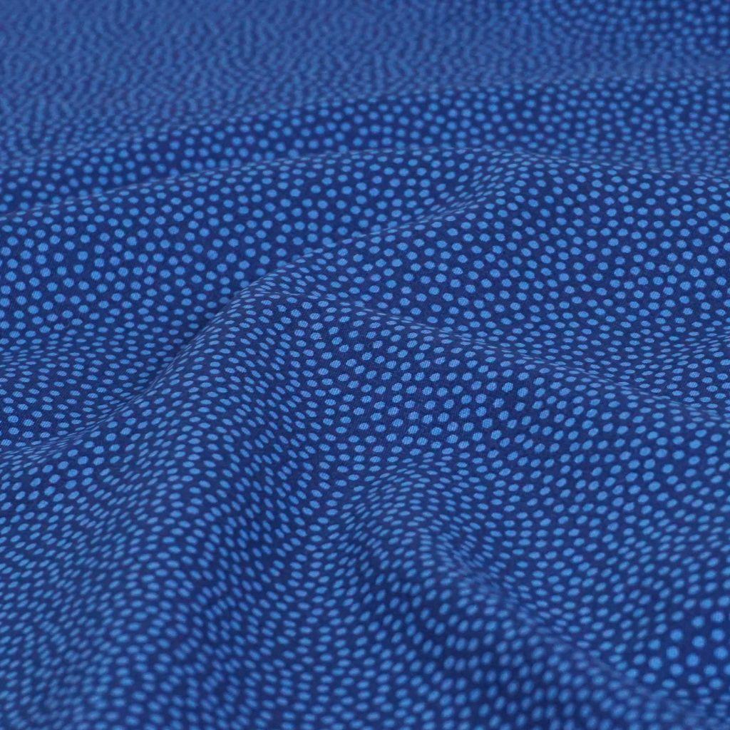 Baumwollstoff Dottys Punkte hellblau dunkelblau